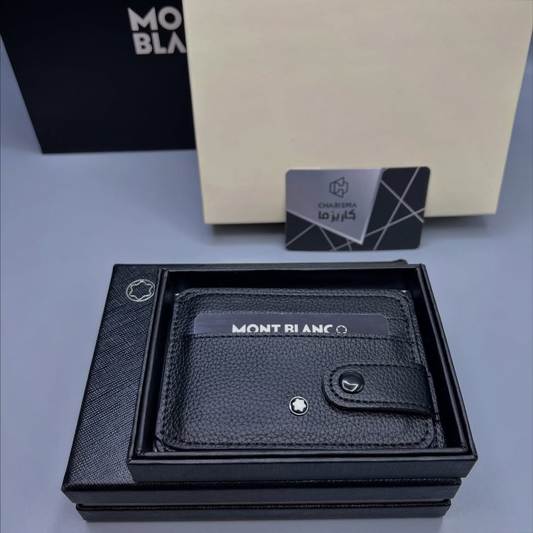 جاکارتی مـون بلان مدل بغل دکمه خور Montblanc Cardholder Hardbox