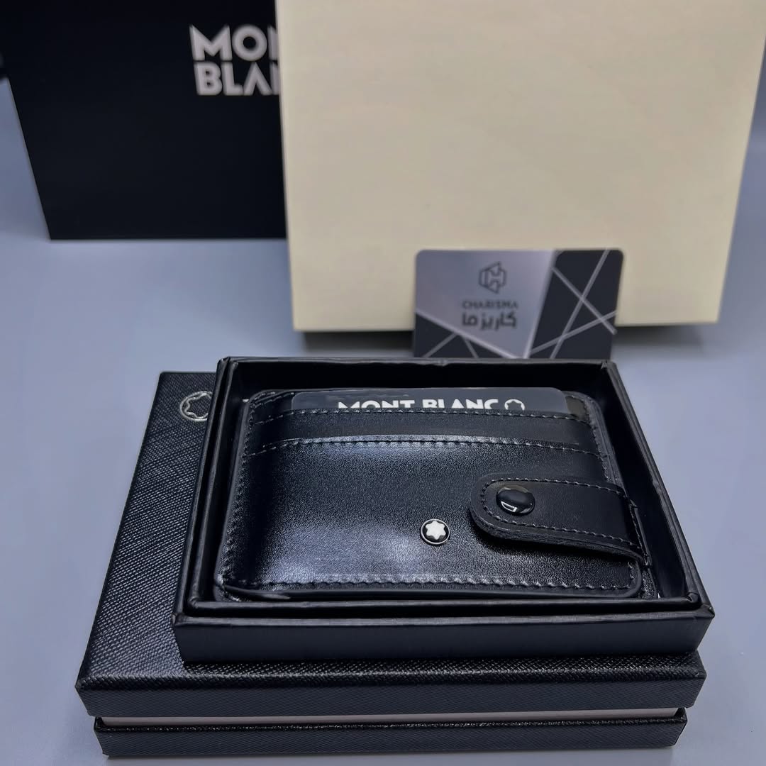 جاکارتی مـون بلان مدل بغل دکمه خور Montblanc Cardholder Hardbox