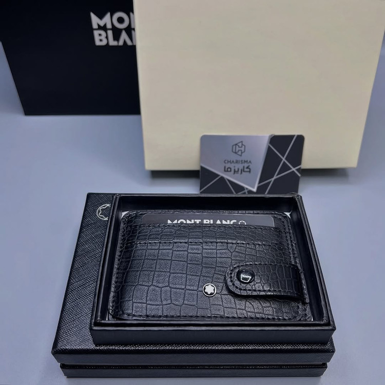 جاکارتی مـون بلان مدل بغل دکمه خور Montblanc Cardholder Hardbox