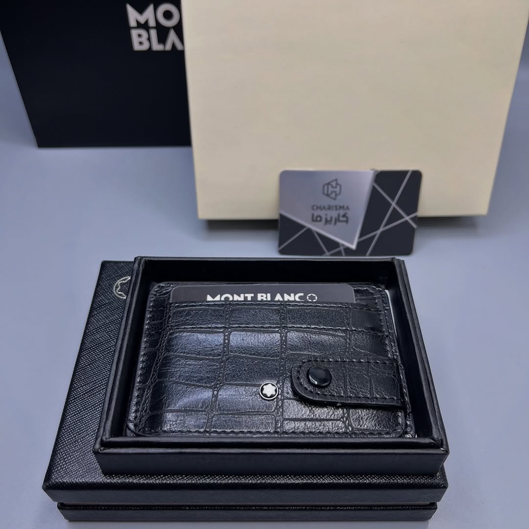 جاکارتی مـون بلان مدل بغل دکمه خور Montblanc Cardholder Hardbox