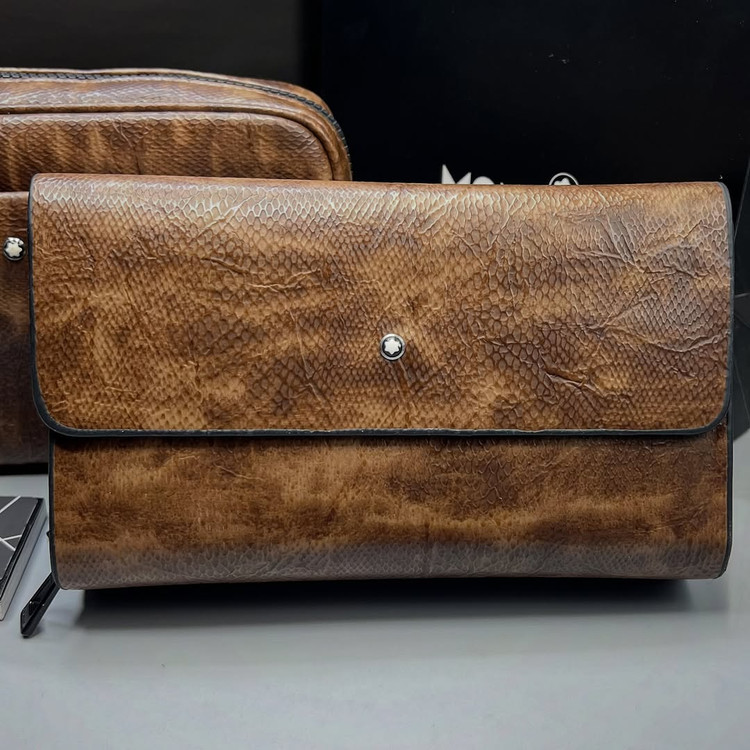 کیف دستی کاراملی تیره مون بلان