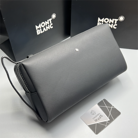 کیف دستی مون بلان / MONTBLANC WASHBAG رمز دار دستگیره دوحالته چرم لیزری