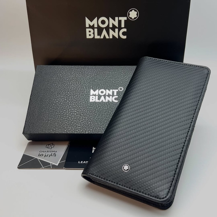 کیف پول پالتویی مون بلان / کیف پول کتی چرم مردانه MONTBLANC