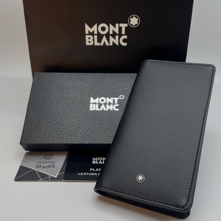کیف پول پالتویی مون بلان / کیف پول کتی چرم مردانه MONTBLANC