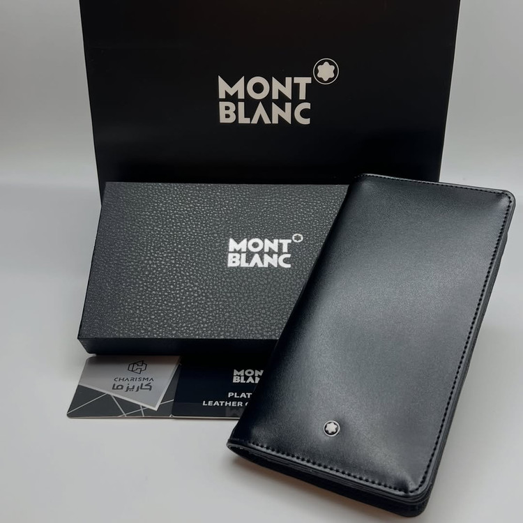 کیف پول پالتویی مون بلان / کیف پول کتی چرم مردانه MONTBLANC