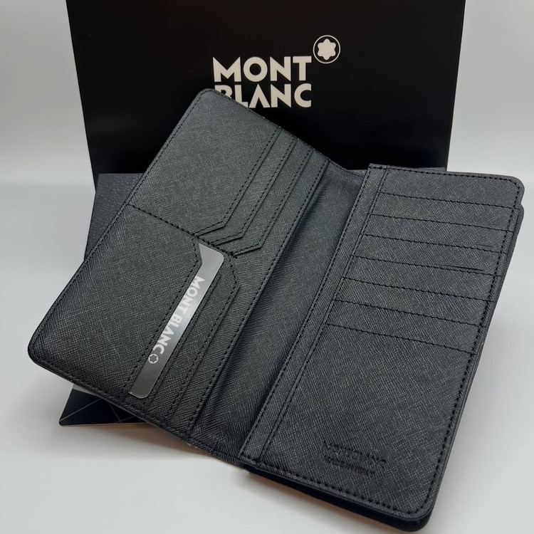 کیف پول پالتویی مون بلان / کیف پول کتی چرم مردانه MONTBLANC