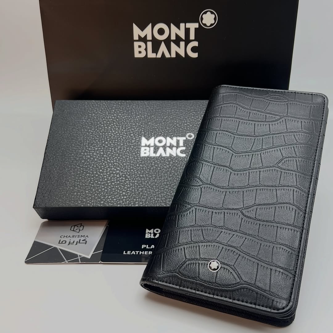 کیف پول پالتویی مون بلان / کیف پول کتی چرم مردانه MONTBLANC