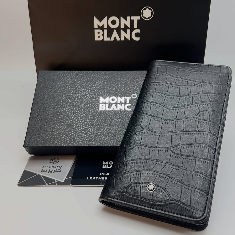 کیف پول پالتویی مون بلان / کیف پول کتی چرم مردانه MONTBLANC