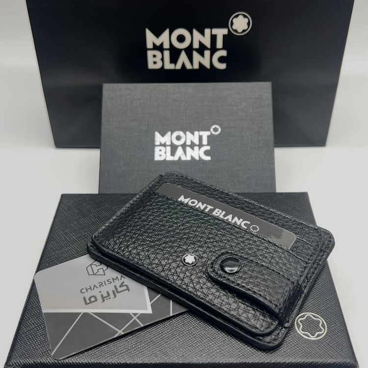 جاکارتی چرم دکمه ای مردانه مون بلان Montblanc + جعبه و کارت