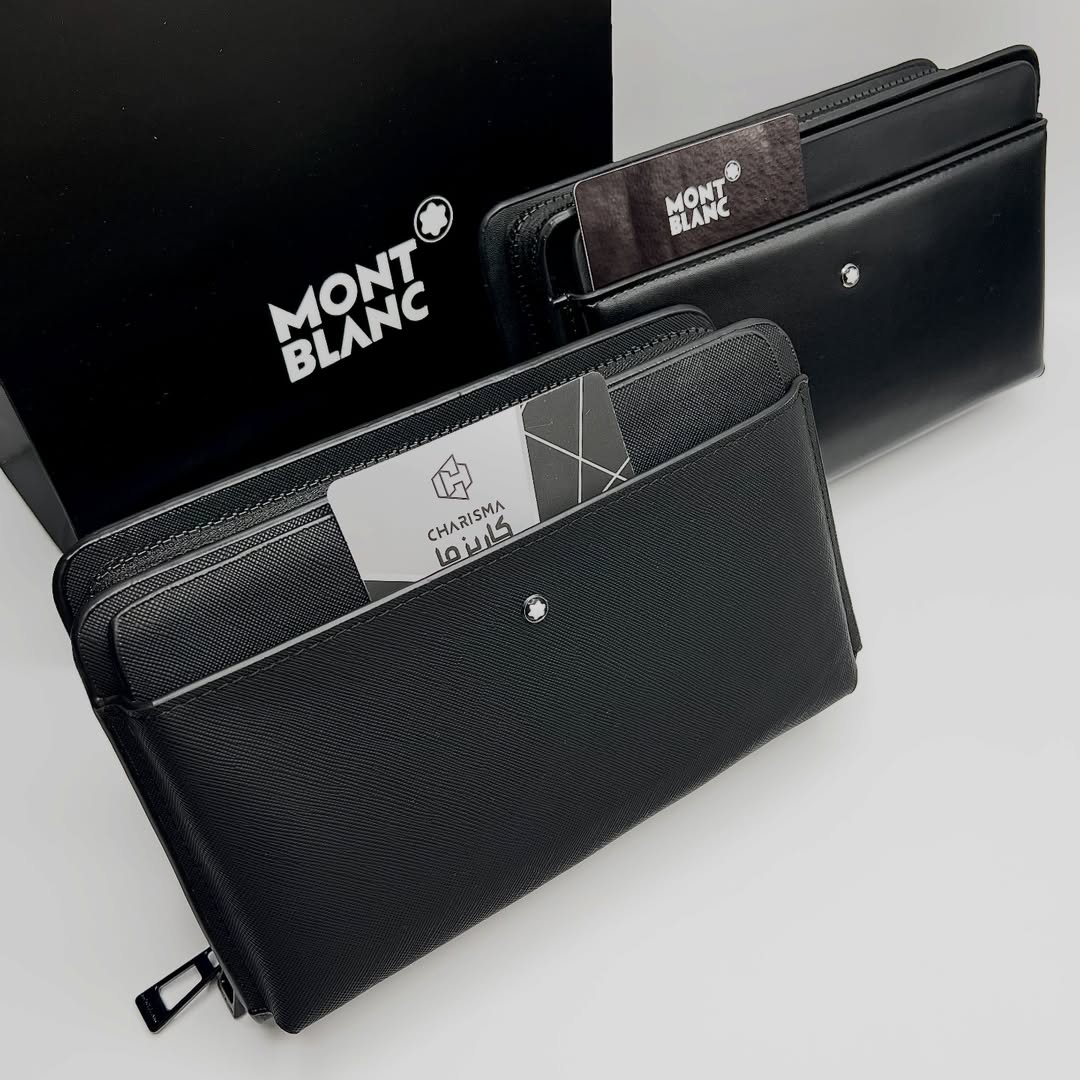 کیف دستی چرم مردانه کلاسیک برند مون بلان / MONTBLANC HANDBAG