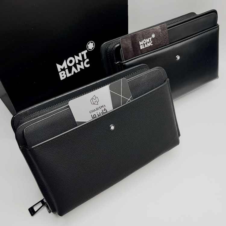 کیف دستی چرم مردانه کلاسیک برند مون بلان / MONTBLANC HANDBAG