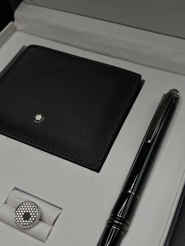 ست باکس هدیه مردانه فول پک پرمیوم کوالیتی ۳تکه از برند مون بلان / MONTBLANC SET GIFT BOX