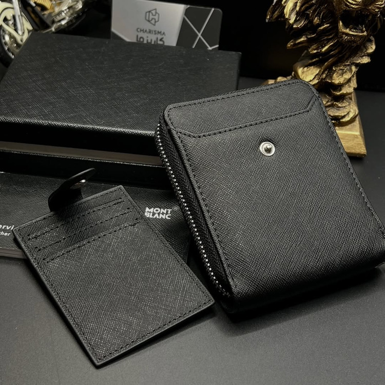 کیف پول جیبی مردانه چرم طبیعی مونت بلان / MONTBLANC WALLET FOR MEN
