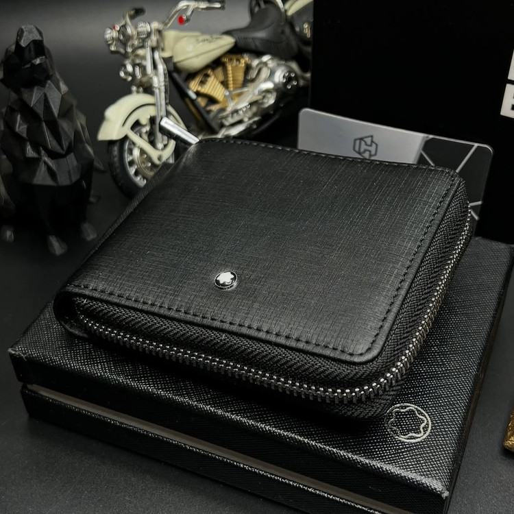 کیف پول جیبی مردانه چرم طبیعی مونت بلان / MONTBLANC WALLET FOR MEN