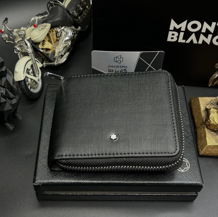 کیف پول جیبی مردانه چرم طبیعی مونت بلان / MONTBLANC WALLET FOR MEN