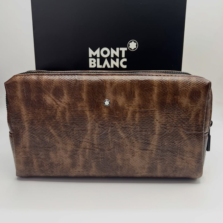 Montblanc washbag brown | montblanc handbag | کیف مدارک مون بلان | شوزبگ مون بلان | کیف دستی مونت بلانک