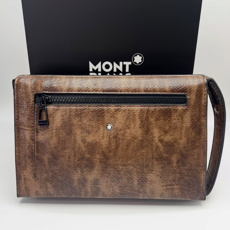 Montblanc washbag brown | montblanc handbag | کیف مدارک مون بلان | شوزبگ مون بلان | کیف دستی مونت بلانک