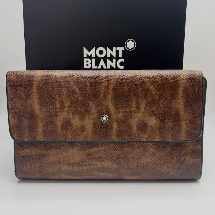 Montblanc washbag brown | montblanc handbag | کیف مدارک مون بلان | شوزبگ مون بلان | کیف دستی مونت بلانک