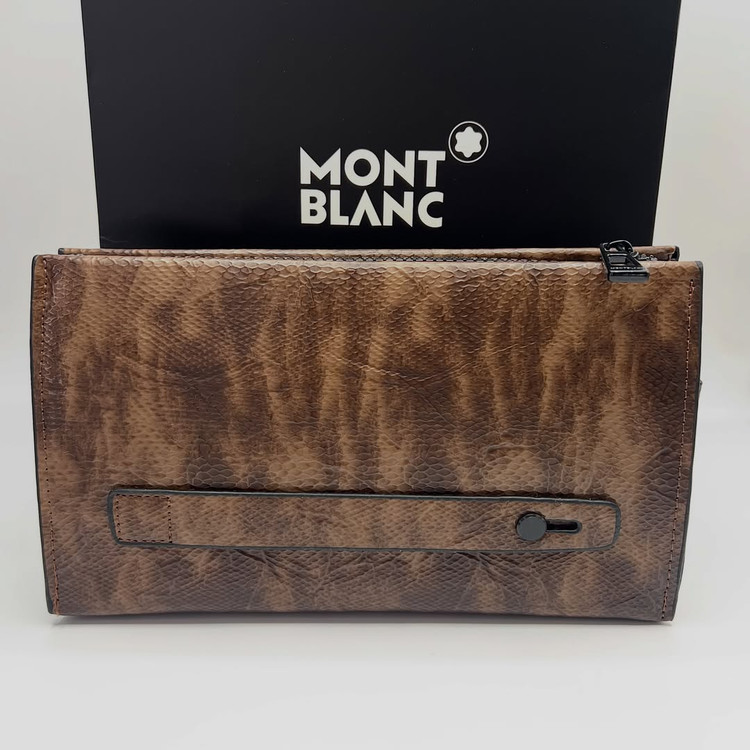 Montblanc washbag brown | montblanc handbag | کیف مدارک مون بلان | شوزبگ مون بلان | کیف دستی مونت بلانک