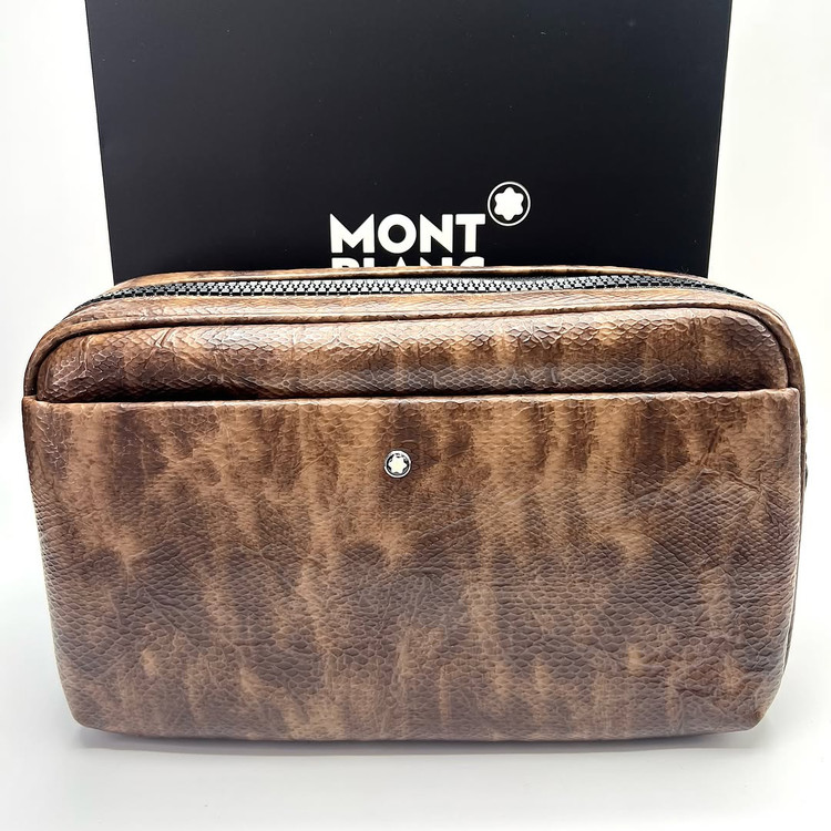 Montblanc washbag brown | montblanc handbag | کیف مدارک مون بلان | شوزبگ مون بلان | کیف دستی مونت بلانک