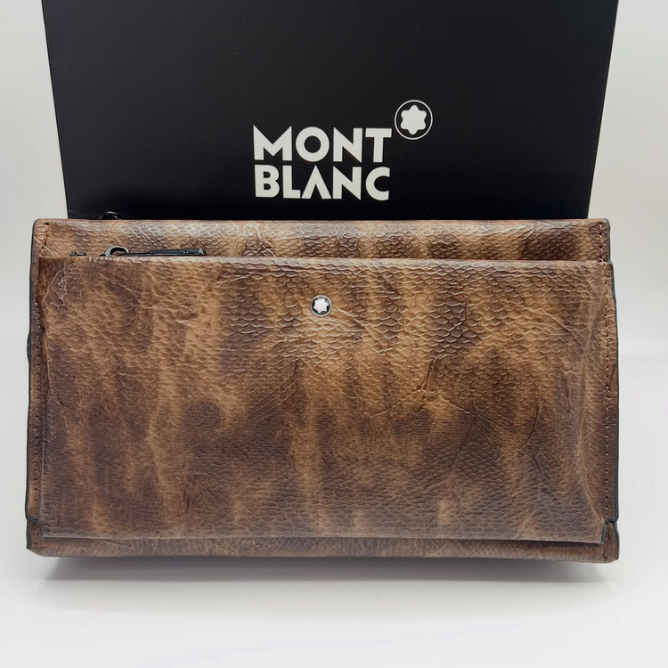 Montblanc washbag brown | montblanc handbag | کیف مدارک مون بلان | شوزبگ مون بلان | کیف دستی مونت بلانک