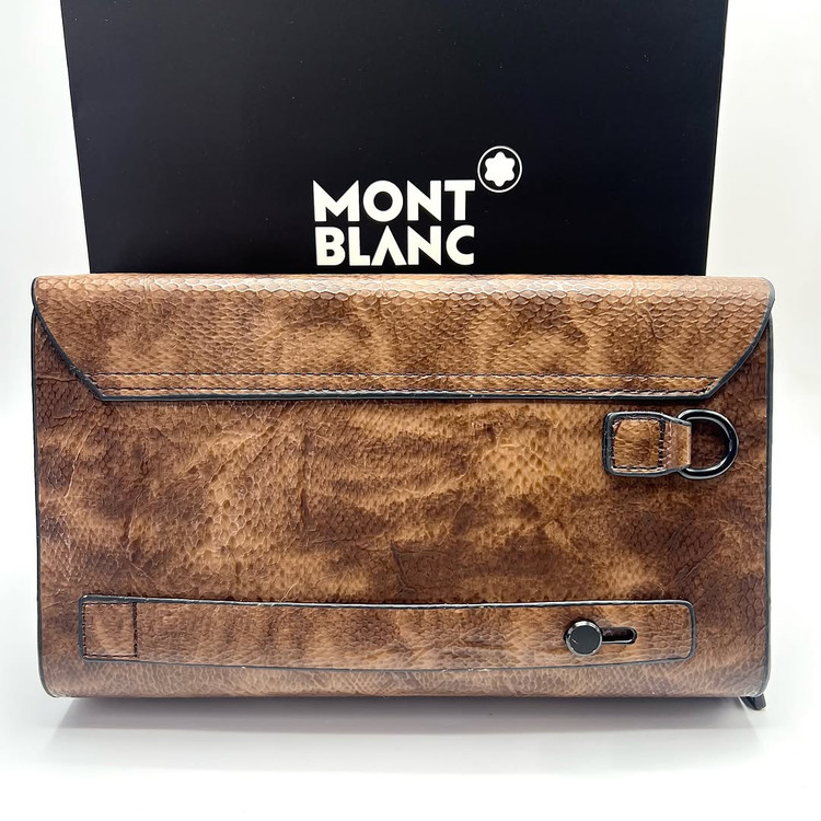 Montblanc washbag brown | montblanc handbag | کیف مدارک مون بلان | شوزبگ مون بلان | کیف دستی مونت بلانک