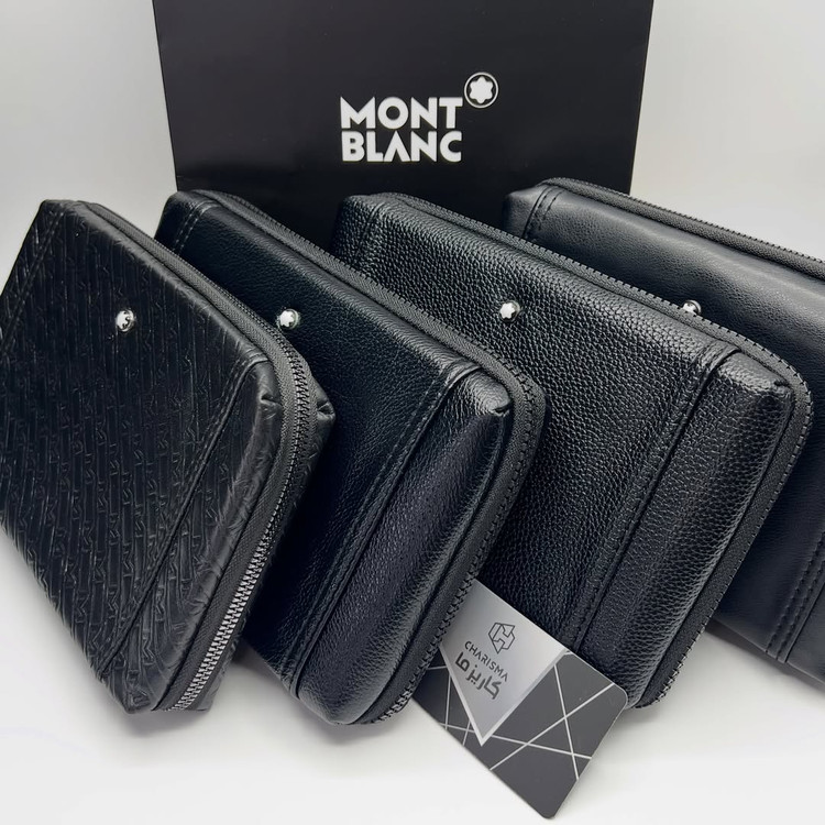 کیف مدارکی تک زیپ پاسپورتی چرم مردانه مونت بلانک | MONTBLANC HANDBAG PASSPORT BAG